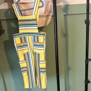 60’s Striped Yellow and Green Jumpsuit